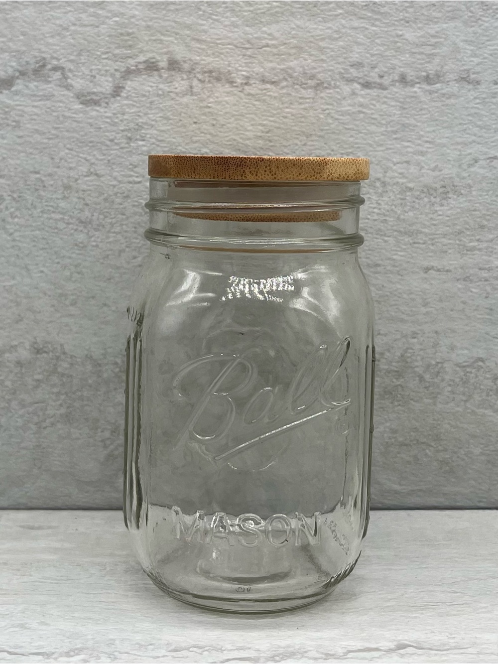 🎉 $5 Ball 16 oz Glass Mason Jar with Wooden Lid